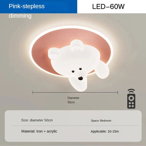 plafonnier led ours mignon pour chambre enfant - vue 12 sur 12
