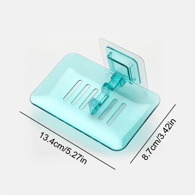 porte-savon transparent mural pour douche et rangement - vue 10 sur 10