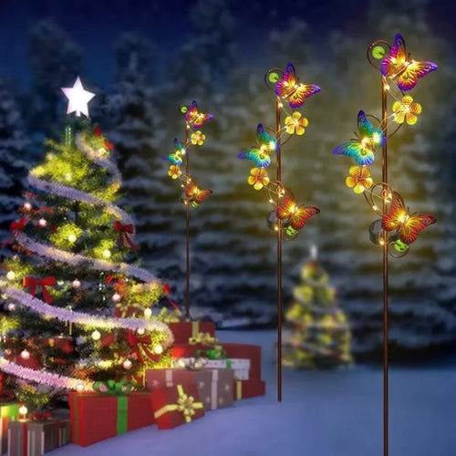 lampe solaire à led papillon décorative pour jardin extérieur - vue 4 sur 6