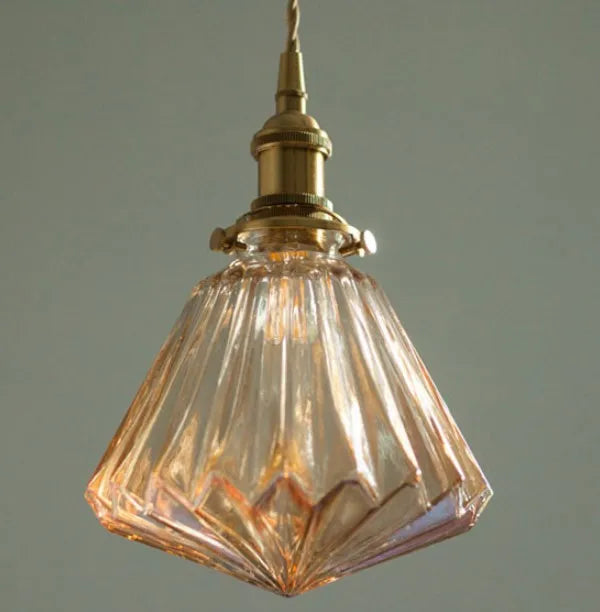 lustre moderne en verre et cuivre design minimaliste pour éclairage créatif - vue 8 sur 8