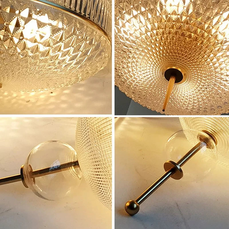 suspension créative en verre de champagne en métal doré 3000k - vue 5 sur 10