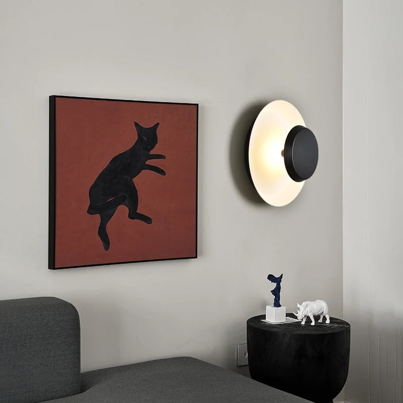 Modern Round Wall Lamps for Bedroom Bedside Living Room Wall Light Decorative Illuminaire 25cm 40cm 60cm Bar Stair Night Lamps - vue 5 sur 13