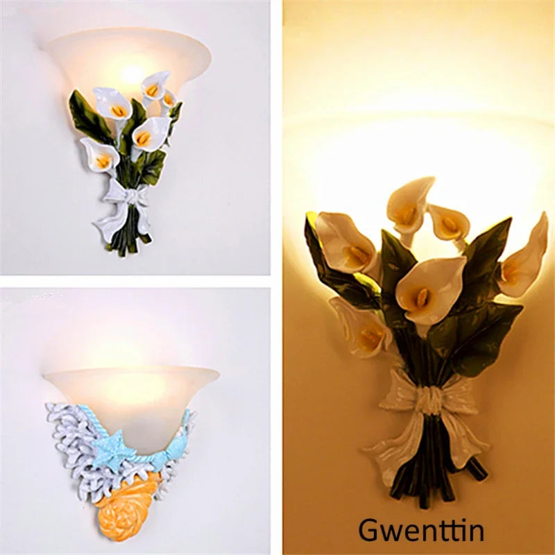 applique murale décorative à fleurs moderne pour intérieur - vue 8 sur 8