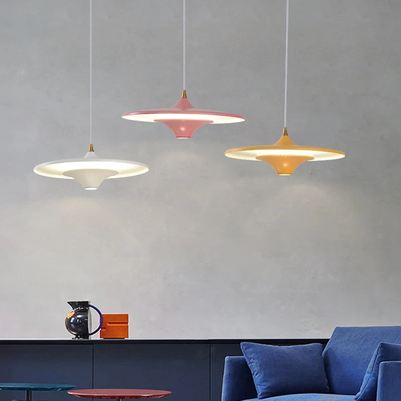 suspension led modernes simples et créatives nordiques - vue 3 sur 14