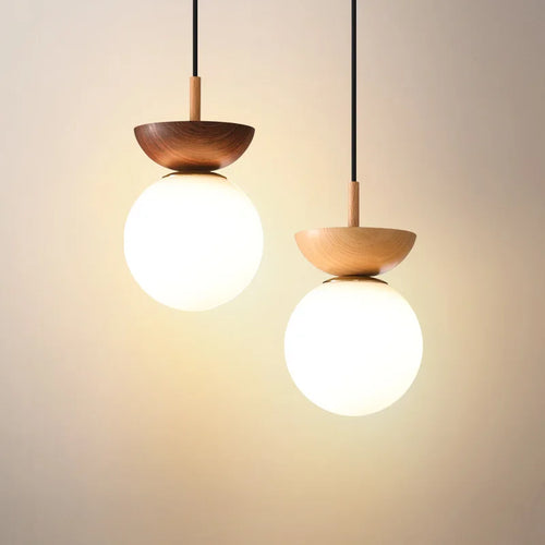 lustre suspendu en travertin jaune style nordique simple - vue 2 sur 7