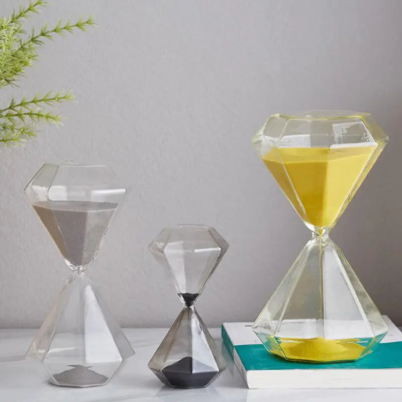 sablier en diamant 5 minutes idéal pour enfants décoration originale - vue 2 sur 16