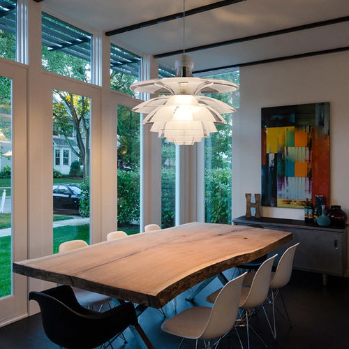 suspension led modernes en acrylique pour intérieur - vue 4 sur 8