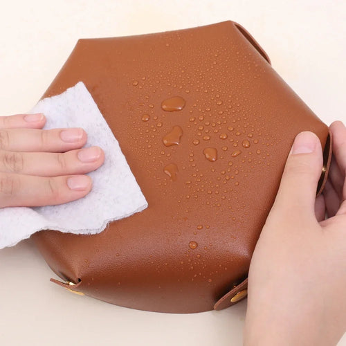 plateau en cuir pliable pour rangement et organisation - vue 6 sur 9