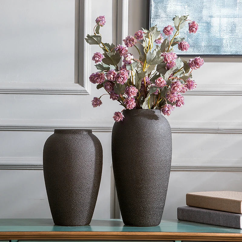 vase en céramique vintage style européen et chinois moderne - vue 4 sur 15
