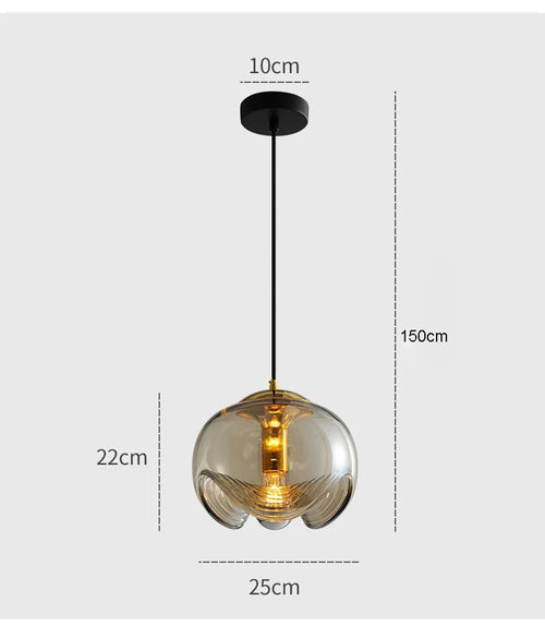 suspension ronde en verre pour restaurant bar et cuisine - vue 16 sur 15