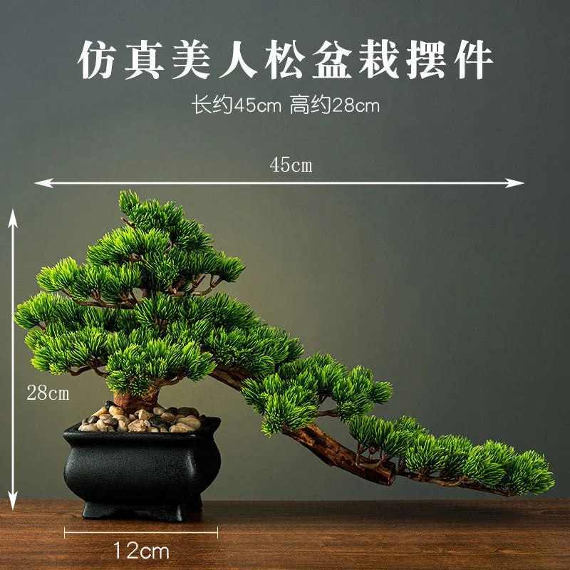décoration intérieure faux arbre bonsaï style chinois pour intérieur et extérieur - vue 5 sur 22