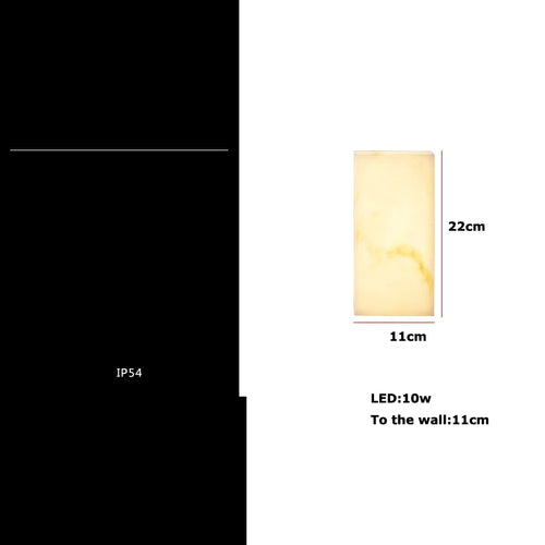 applique murale art deco marbre étanche pour intérieur et extérieur - vue 13 sur 12