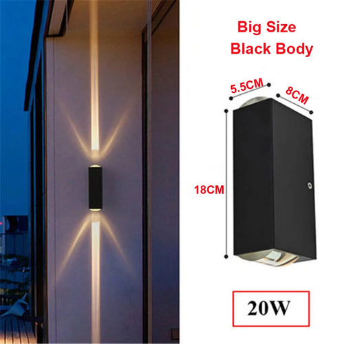 applique murale led extérieure moderne étanche en aluminium - vue 15 sur 15