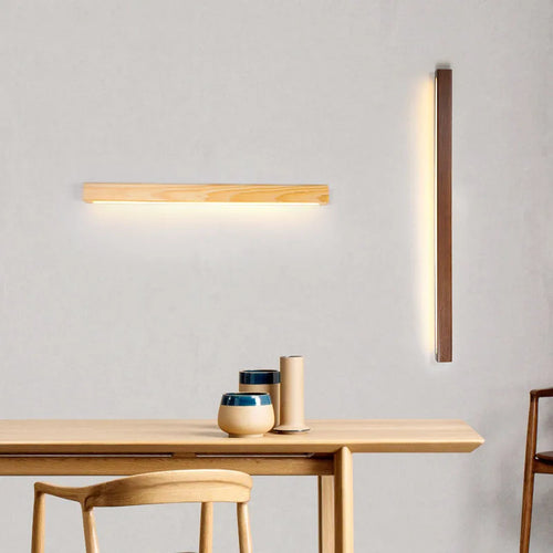 Applique murale LED double couleur en bois de noyer - vue 3 sur 12