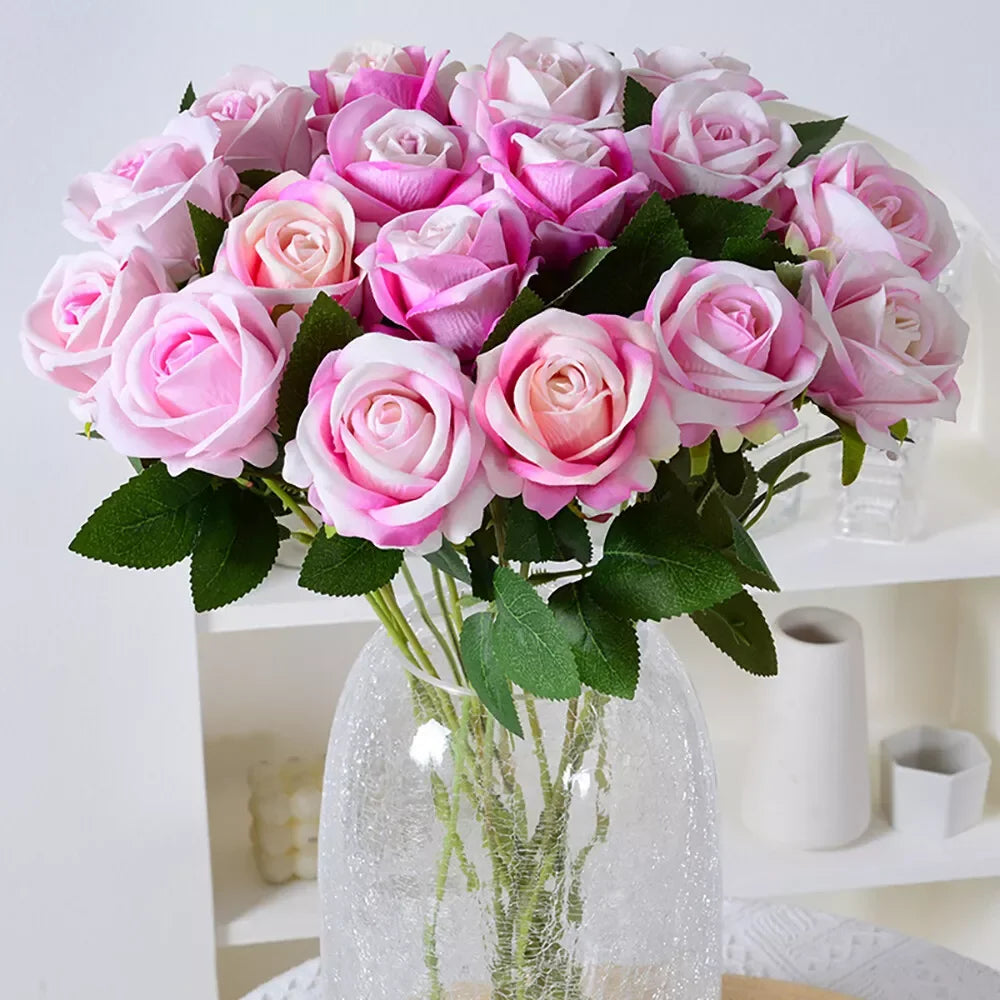 rose artificielle en soie pour décoration de mariage et événements - vue 1 sur 28