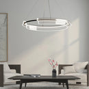 lustre design led de luxe avec anneau simple dimmable