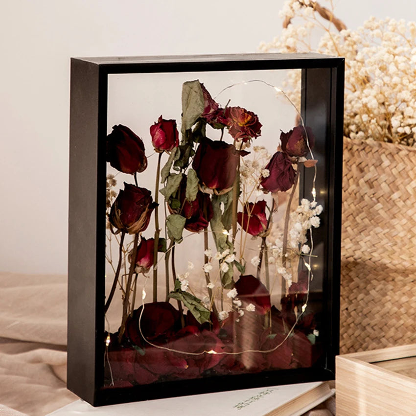 cadre photo 3d avec fleurs pour décoration de mariage - vue 8 sur 8