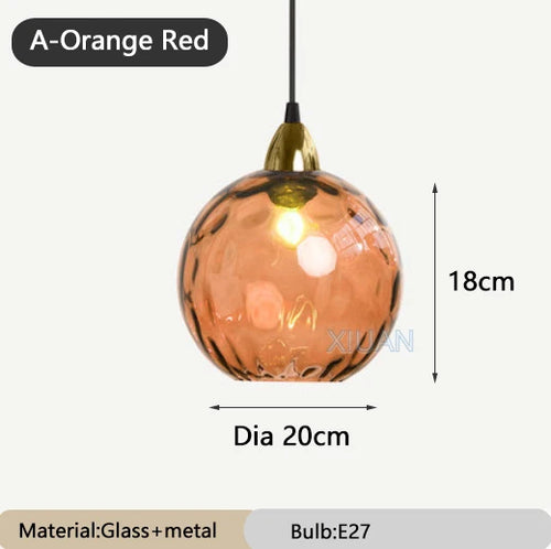 lustre en verre coloré lumineux pour restaurant - vue 11 sur 25