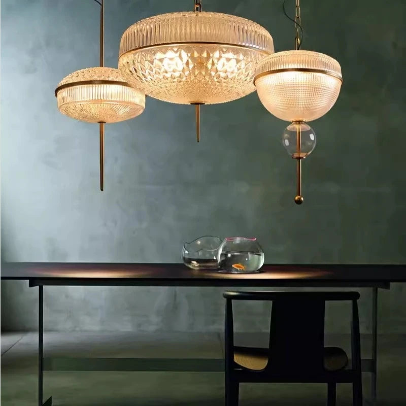 suspension créative en verre de champagne en métal doré 3000k - vue 3 sur 10