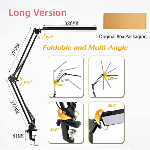 Lampe de bureau LED avec pince 10W - vue 9 sur 18