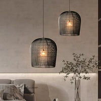 suspension style japonais rotin fait main