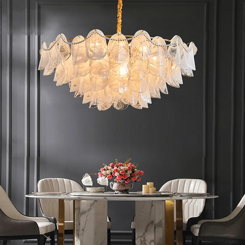 lustre suspendu en verre nuage design créatif postmoderne unique - vue 5 sur 18
