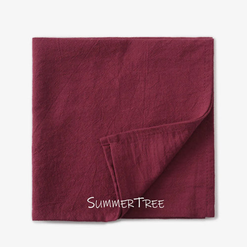 Serviette de table coton lavé style méditerranéen lot - vue 6 sur 6