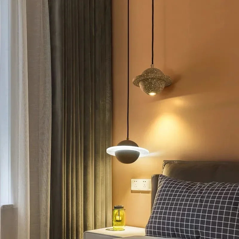 2024  New Hot Sale Resin Planet Pendant Lamp For Living Dining Room Restaurant Store Suspension Indoor Lighting Decor Luminaire - vue 6 sur 16