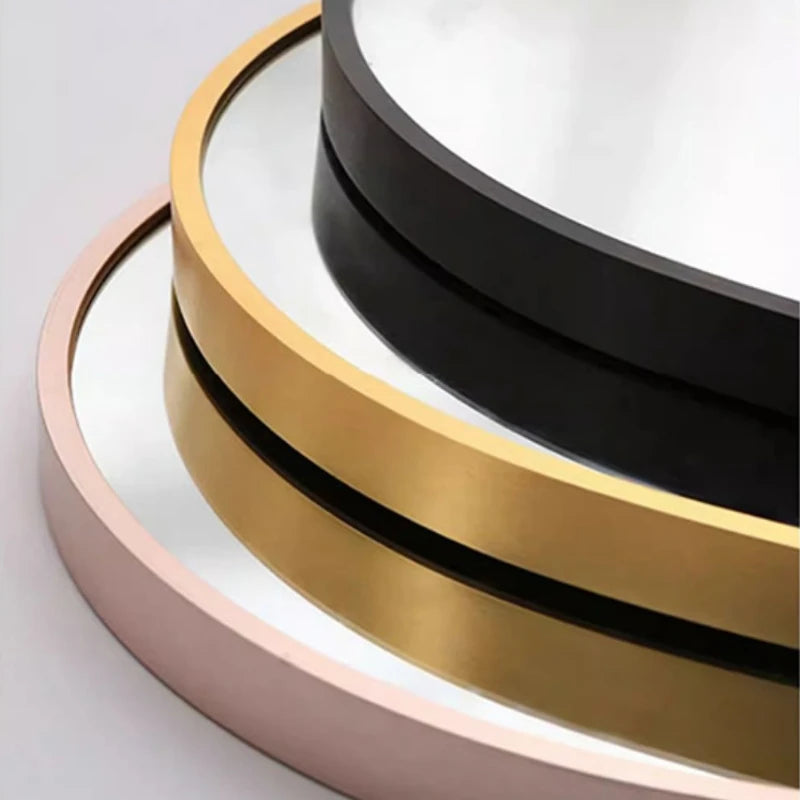 miroir décoratif nordique rond pour salle de bain - vue 4 sur 8
