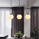 suspension led en laiton et marbre naturel décorative réglable