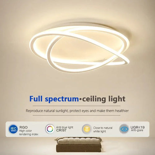 Plafonnier design moderne à leds pour intérieur de maison - vue 3 sur 8