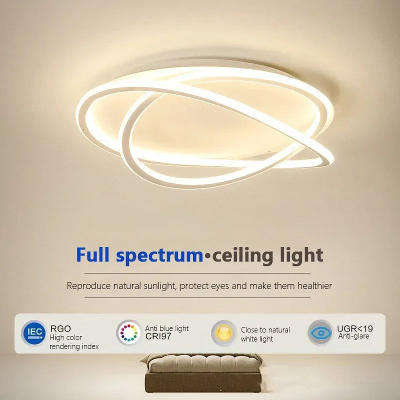 Plafonnier design moderne à leds pour intérieur de maison - vue 3 sur 8