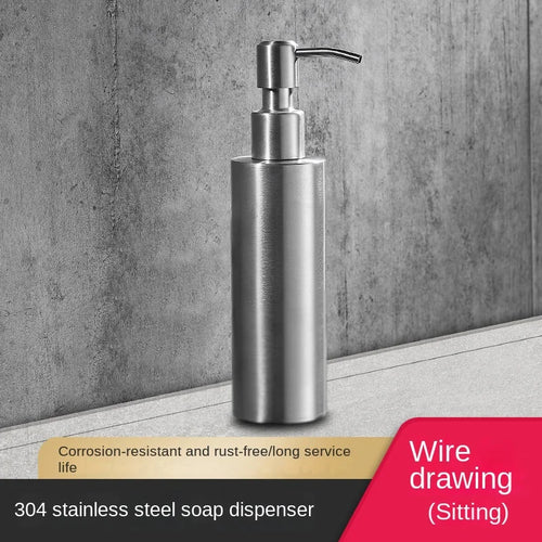 distributeur de savon mural en acier inoxydable 200 ml accessoires salle de bain - vue 8 sur 21