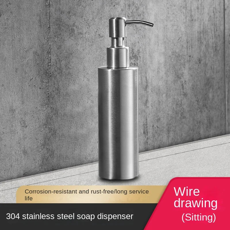 distributeur de savon mural en acier inoxydable 200 ml accessoires salle de bain - vue 7 sur 21