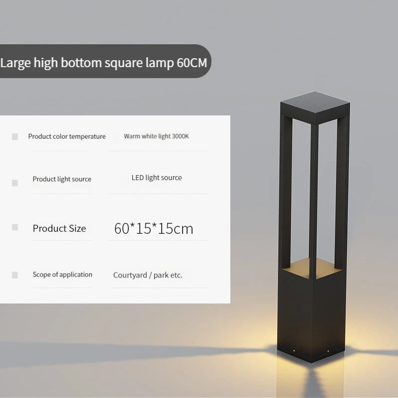 lampe de jardin moderne étanche en aluminium pour extérieur - vue 20 sur 21