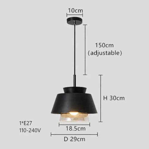 suspension en verre et fer style nordique pour intérieur décoratif - vue 7 sur 13