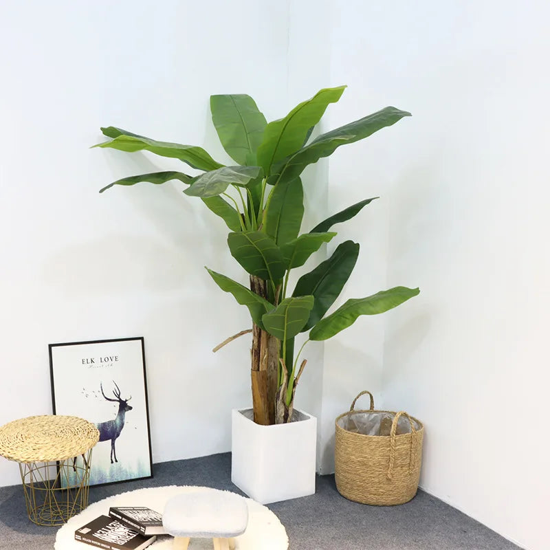grande plante artificielle bonsaï faux bananier en pot décoration intérieure extérieure - vue 3 sur 15