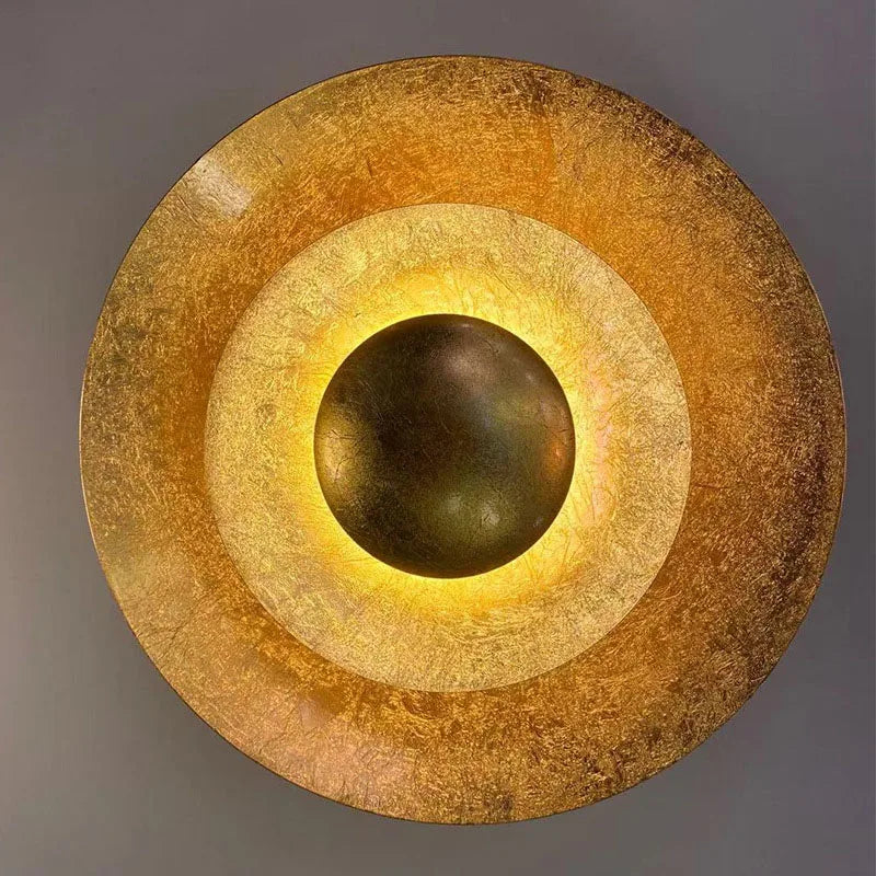 applique led ronde en or à 3 couches pour ambiance art déco - vue 4 sur 10