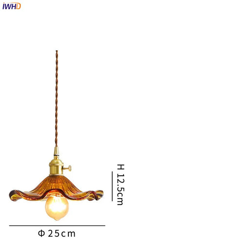 suspension en verre coloré style nordique pour intérieur moderne