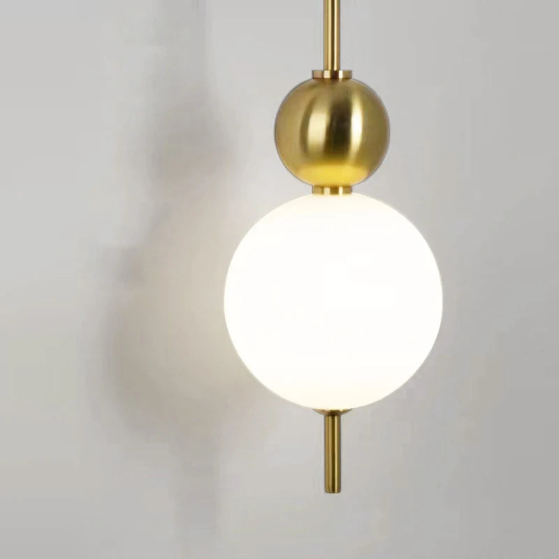 applique murale led en métal avec boule acrylique design et gradation variable - vue 5 sur 9