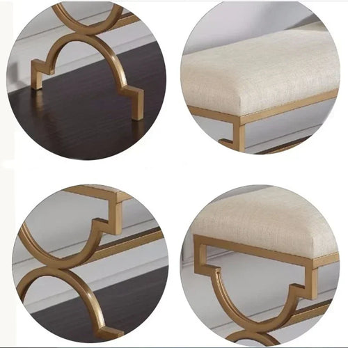 banc de couloir nordique tabouret léger de luxe pour maison - vue 3 sur 7