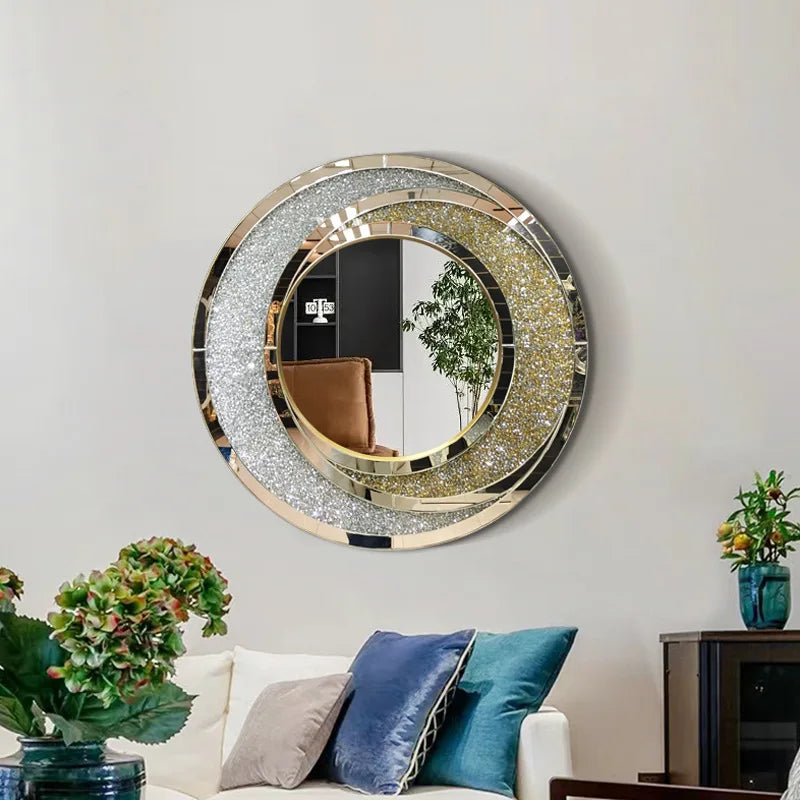 miroir rond de luxe à suspendre pour décoration intérieure - vue 3 sur 6