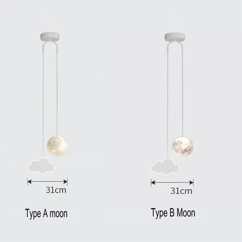 suspension créative pour enfants avec télécommande gradation étoile nuage lune - vue 7 sur 18