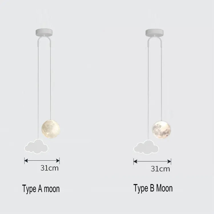 suspension créative pour enfants avec télécommande gradation étoile nuage lune - vue 6 sur 18