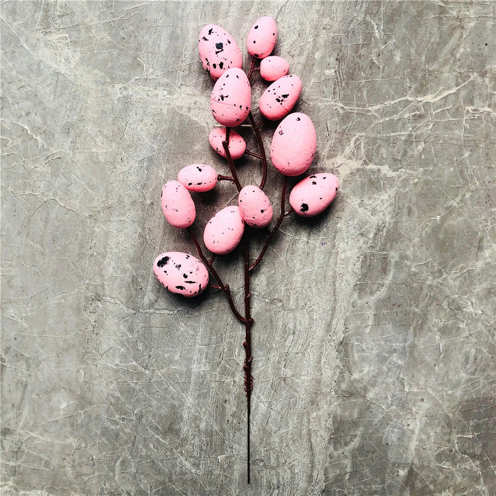 décoration œuf artificiel fleurs mousse pour pâques diy - vue 14 sur 17