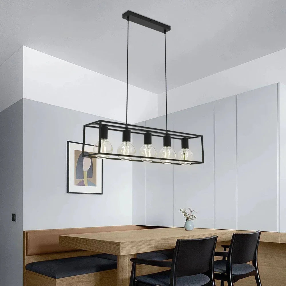 plafonnier led suspendu style industriel rétro avec câble réglable - vue 5 sur 7