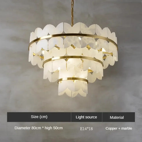 suspension en marbre naturel et cuivre design créatif minimaliste - vue 10 sur 9