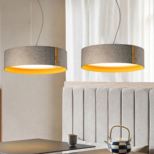 lampe suspendue moderne en tissu feutré pour styliste créatif - vue 4 sur 12