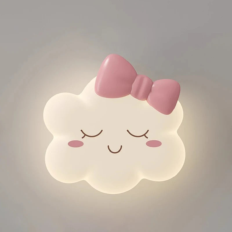 plafonnier nuage rose pour chambre d'enfant romantique et chaleureuse - vue 6 sur 9
