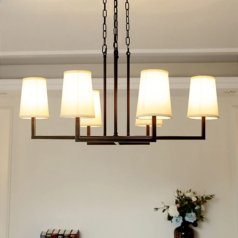 lustre industriel américain vintage loft créatif suspendu - vue 3 sur 5